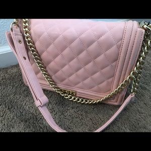 Large Pink BCBG quilted Handbag/crossbody